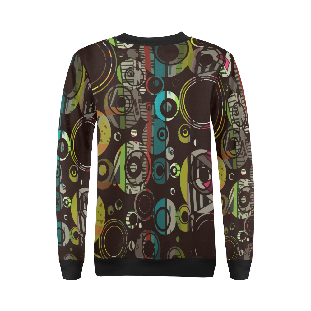 Circles texture All Over Print Crewneck Sweatshirt for Women (Model H18)