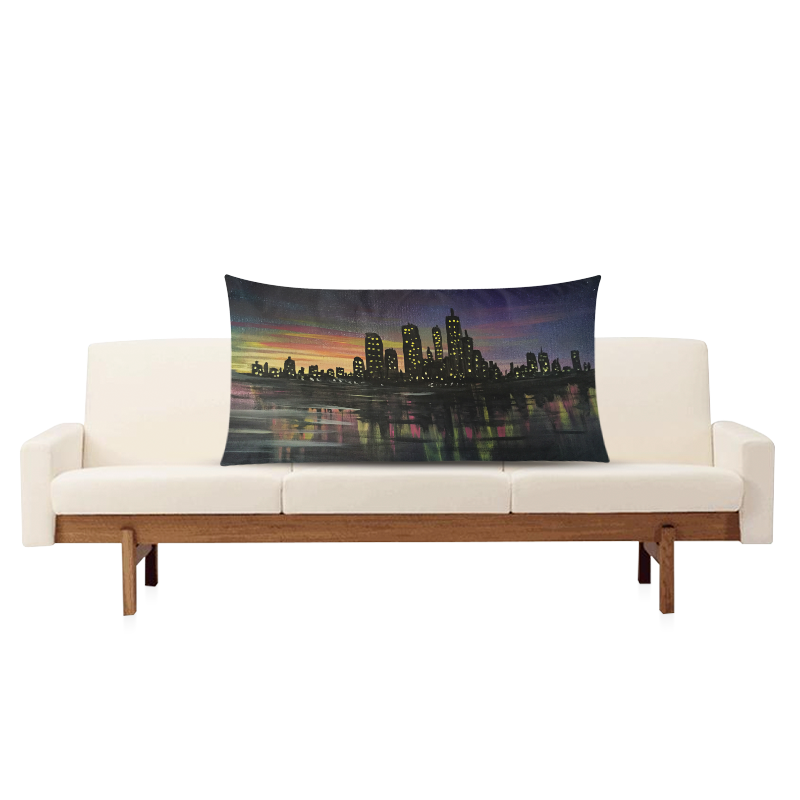 City Lights Rectangle Pillow Case 20"x36"(Twin Sides)
