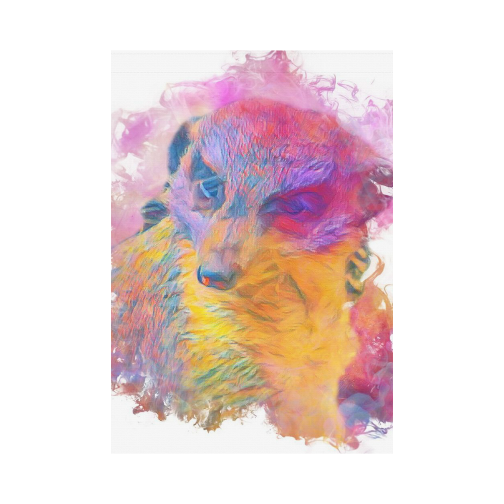 Painterly Animal - Meerkat by JamColors Garden Flag 28''x40'' （Without Flagpole）