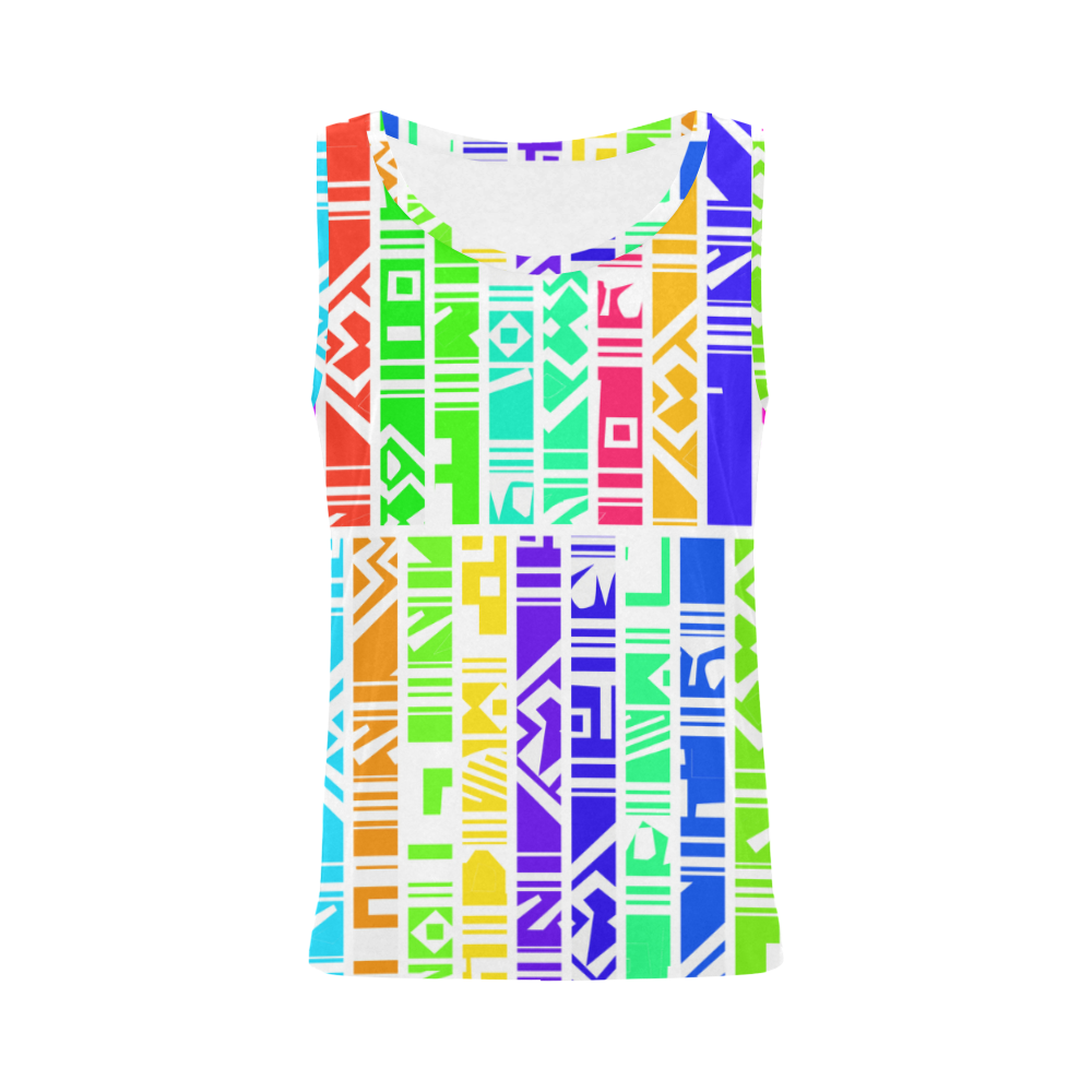 Colorful stripes All Over Print Tank Top for Women (Model T43)