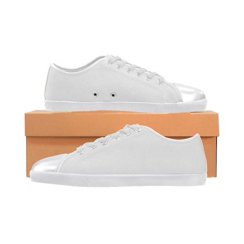 016 : mockup WHITE Women's Canvas Shoes (Model 016)