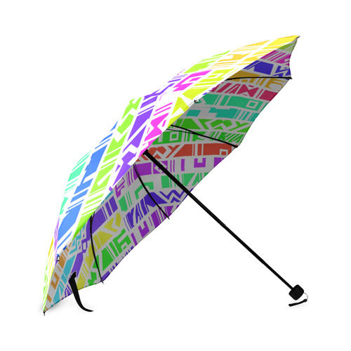 Colorful stripes Foldable Umbrella (Model U01)