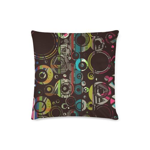 Circles texture Custom Zippered Pillow Case 16"x16"(Twin Sides)