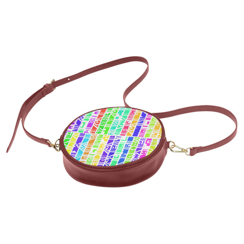 Colorful stripes Round Sling Bag (Model 1647)