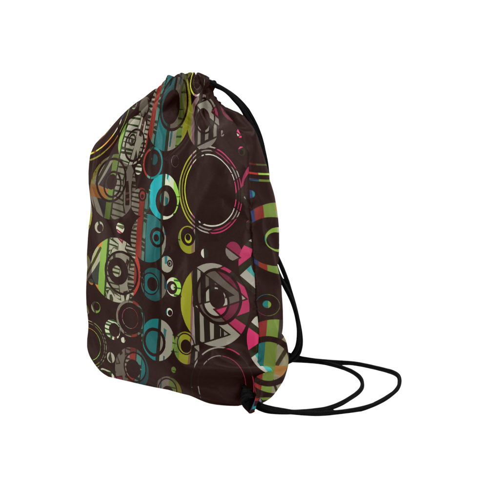 Circles texture Large Drawstring Bag Model 1604 (Twin Sides)  16.5"(W) * 19.3"(H)