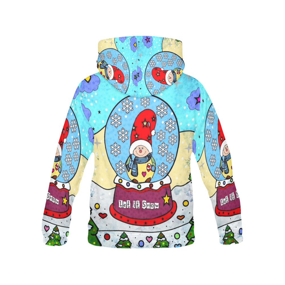 Let it Snow by Nico Bielow All Over Print Hoodie for Women (USA Size) (Model H13)