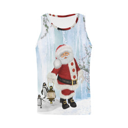 Santa Claus with penguin All Over Print Tank Top for Men (Model T43)