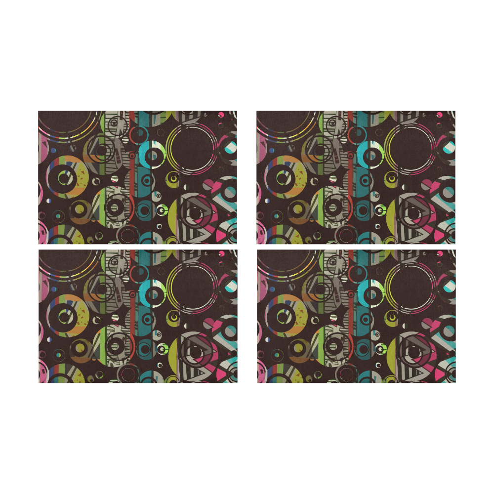 Circles texture Placemat 12’’ x 18’’ (Set of 4)