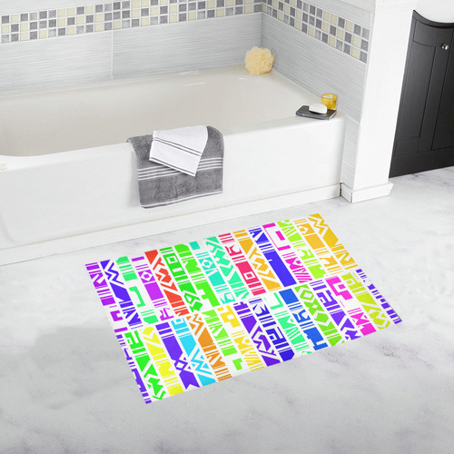 Colorful stripes Bath Rug 20''x 32''