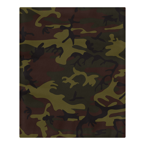 Camo Green Brown 3-Piece Bedding Set