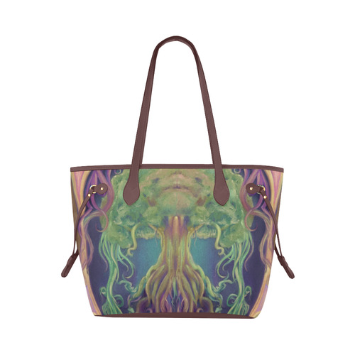 Planet Lunara Clover Canvas Tote Bag (Model 1661)