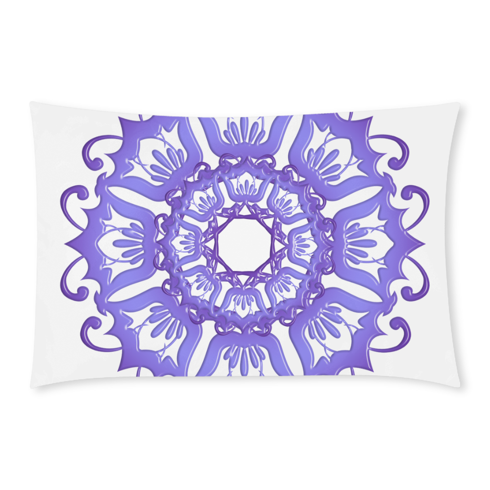 Floral violet mandala. 3-Piece Bedding Set