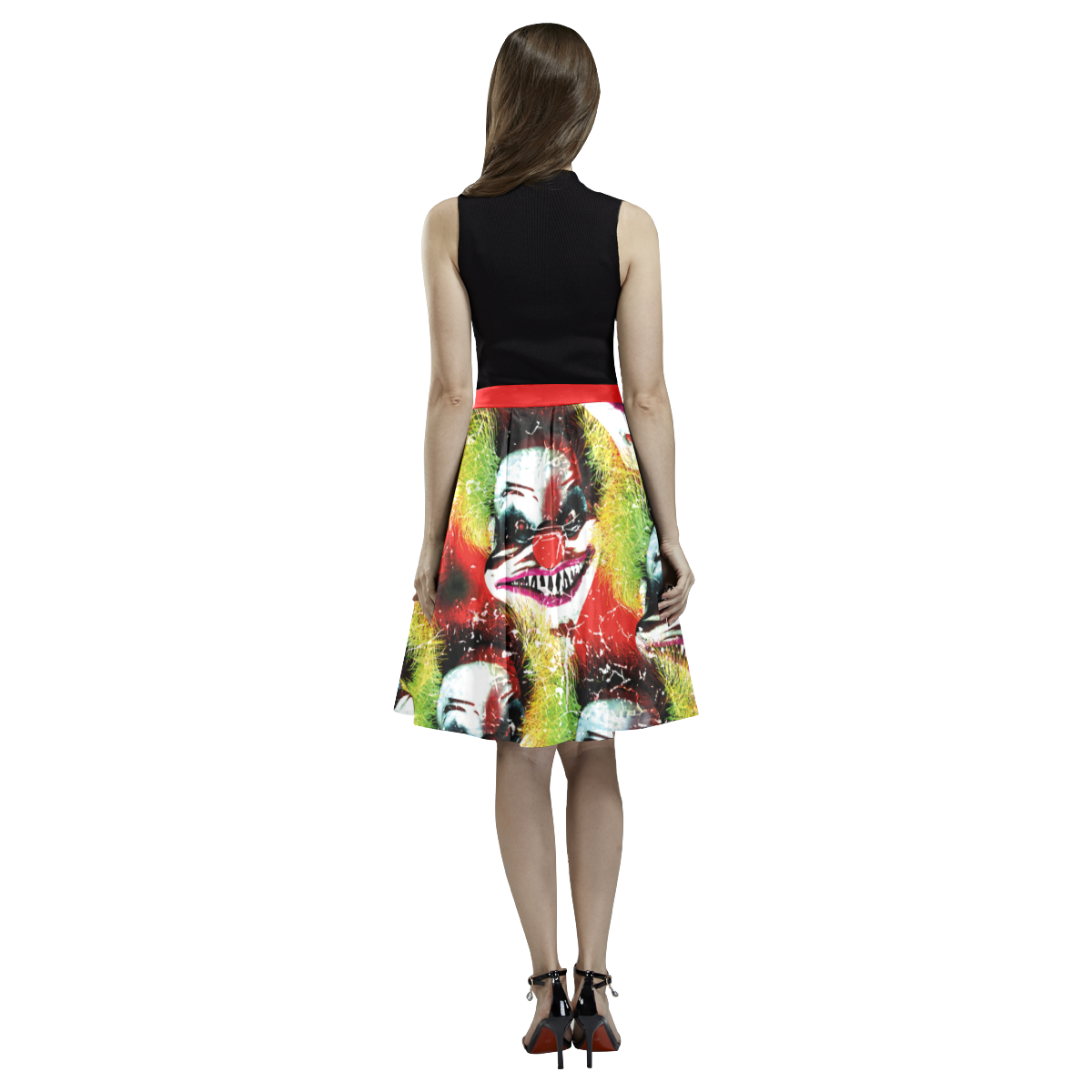 Horrorclowns Melete Pleated Midi Skirt (Model D15)