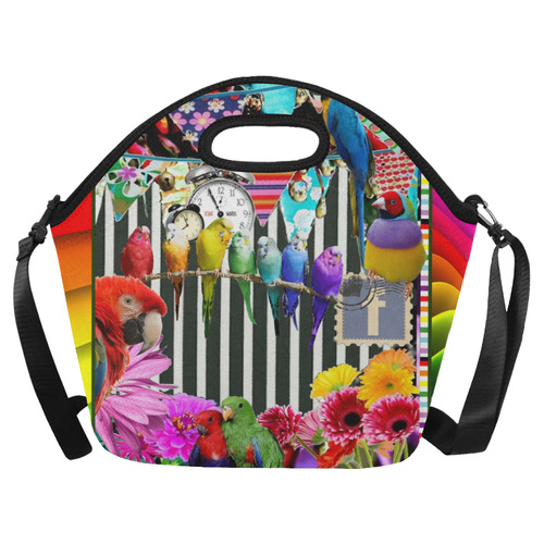 Birds and Bunting Neoprene Lunch Bag/Large (Model 1669)