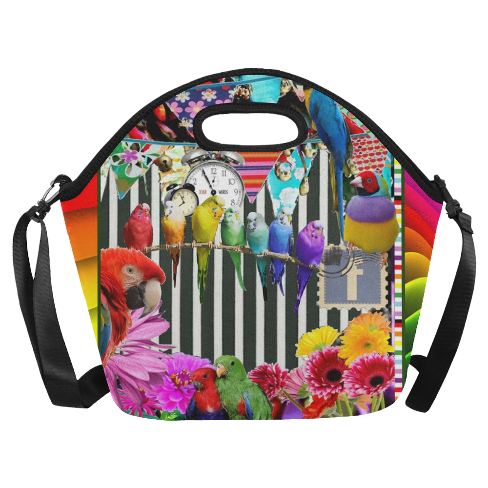 Birds and Bunting Neoprene Lunch Bag/Large (Model 1669)