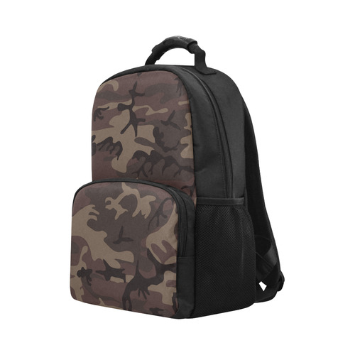 Camo Red Brown Unisex Laptop Backpack (Model 1663)