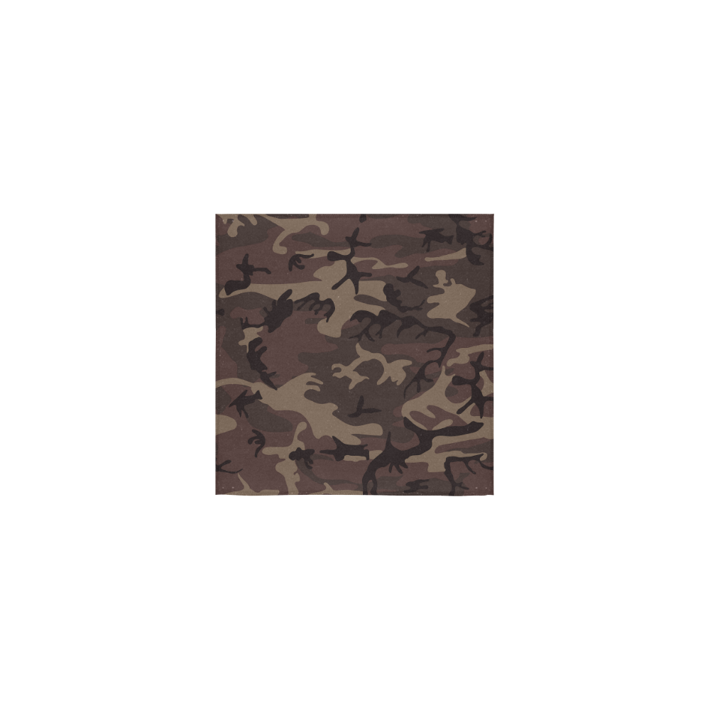 Camo Red Brown Square Towel 13“x13”
