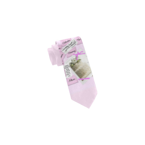 Grooms Tie Love Wedding Pink by Tell3People Classic Necktie (Two Sides)