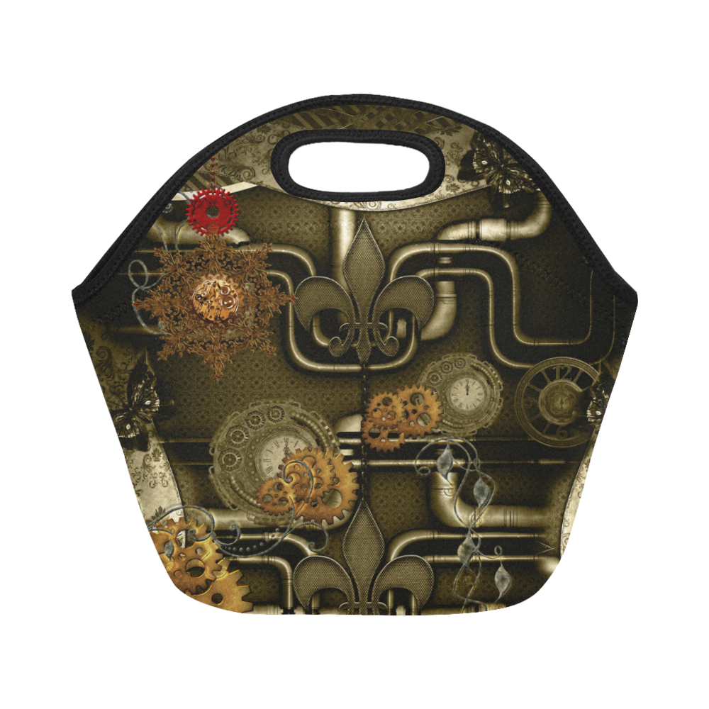 Wonderful noble steampunk design Neoprene Lunch Bag/Small (Model 1669)