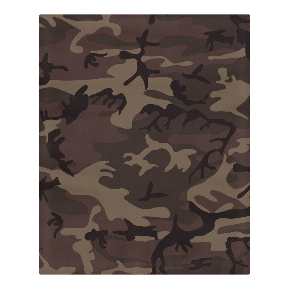 Camo Red Brown 3-Piece Bedding Set