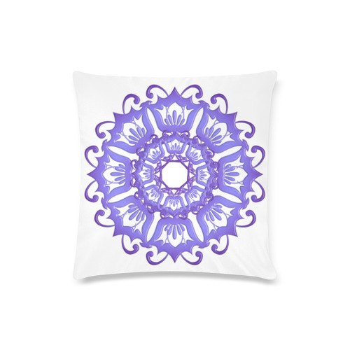 Floral violet mandala. Custom Zippered Pillow Case 16"x16"(Twin Sides)
