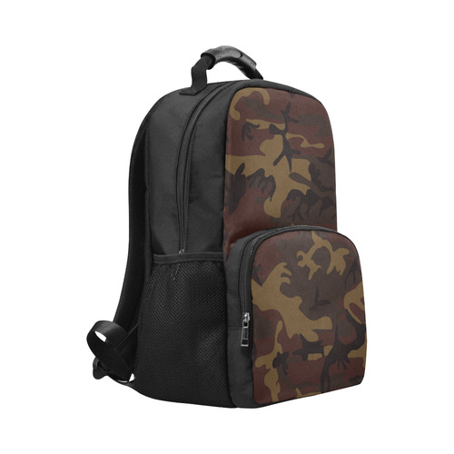 Camo Dark Brown Unisex Laptop Backpack (Model 1663)