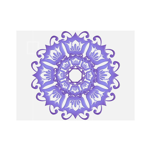 Violet floral mandala. Neoprene Water Bottle Pouch/Medium