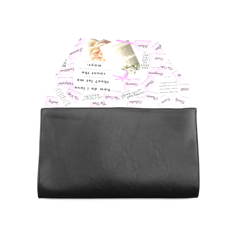 Clutch Bag Pink Wedding by Tell3People Clutch Bag (Model 1630)