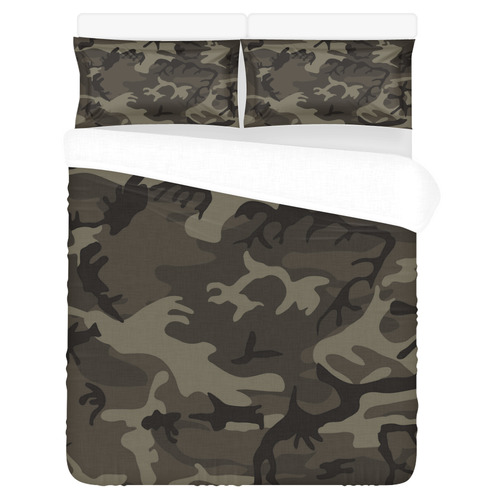 Camo Grey 3-Piece Bedding Set