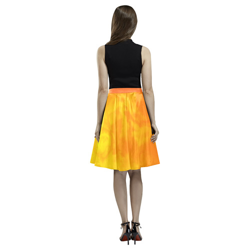 summer light Melete Pleated Midi Skirt (Model D15)