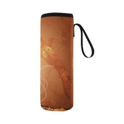 Funny, cute giraffe Neoprene Water Bottle Pouch/Large