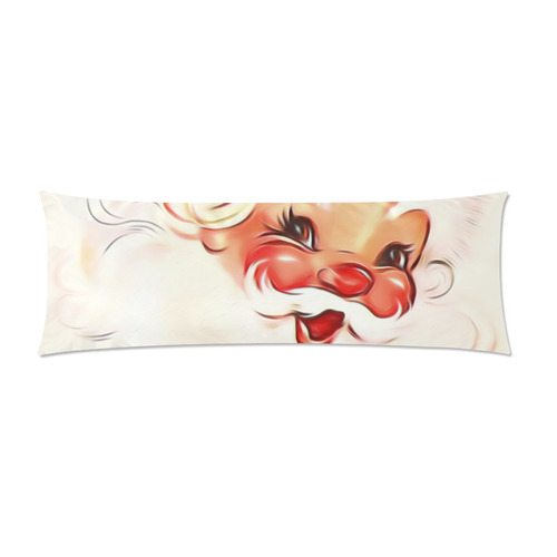 A cute vintage Santa Claus with a mistletoe Custom Zippered Pillow Case 21"x60"(Two Sides)