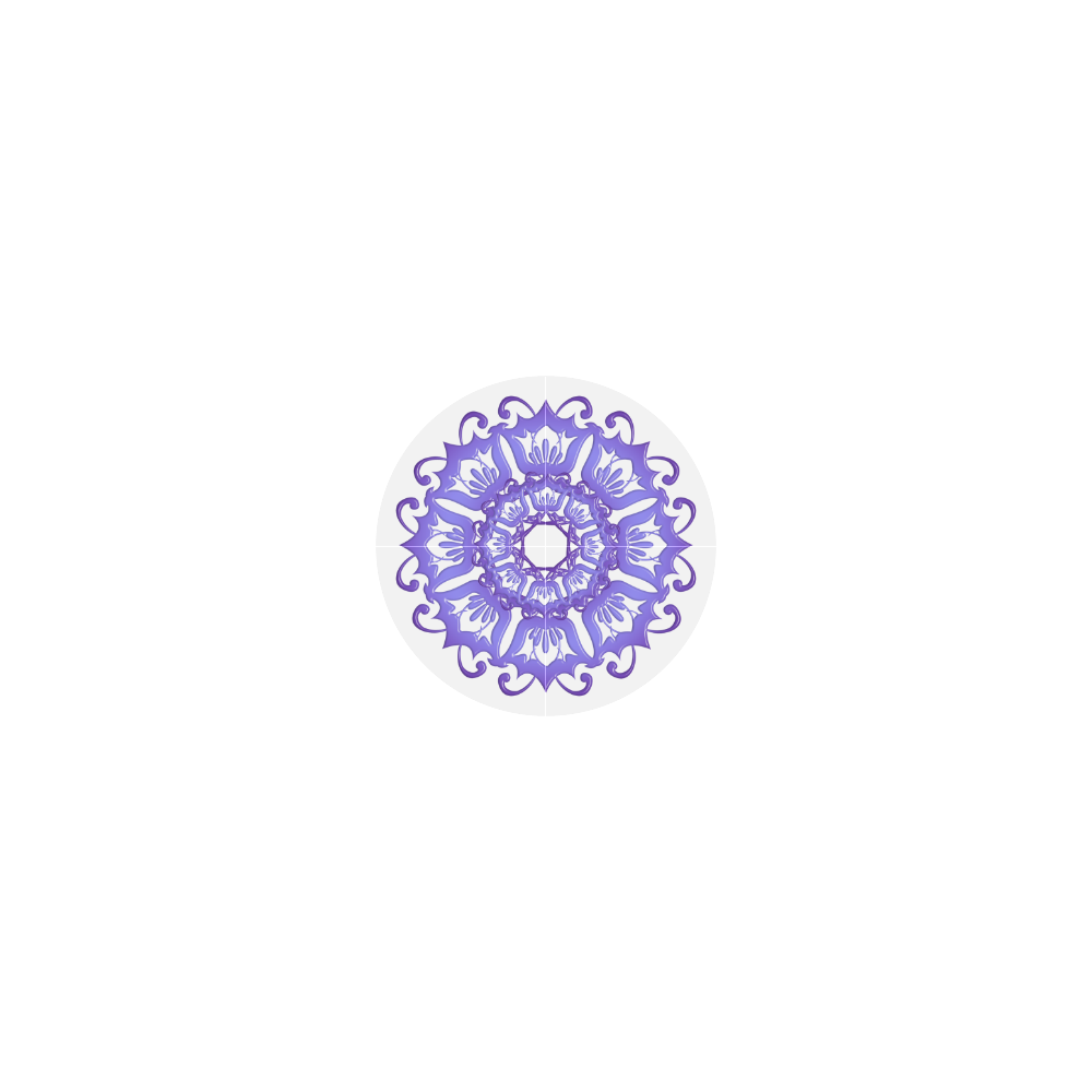 Violet floral mandala. Neoprene Water Bottle Pouch/Medium