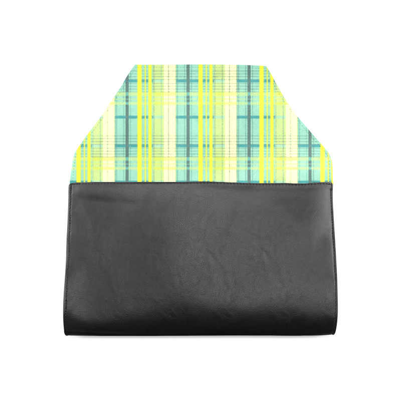 blue green plaid Clutch Bag (Model 1630)