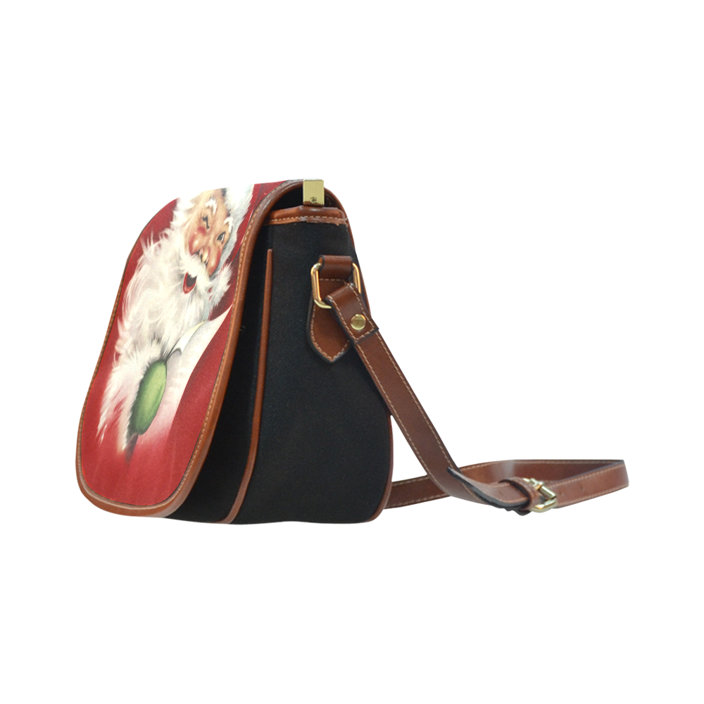 A beautiful vintage santa claus Saddle Bag/Small (Model 1649)(Flap Customization)