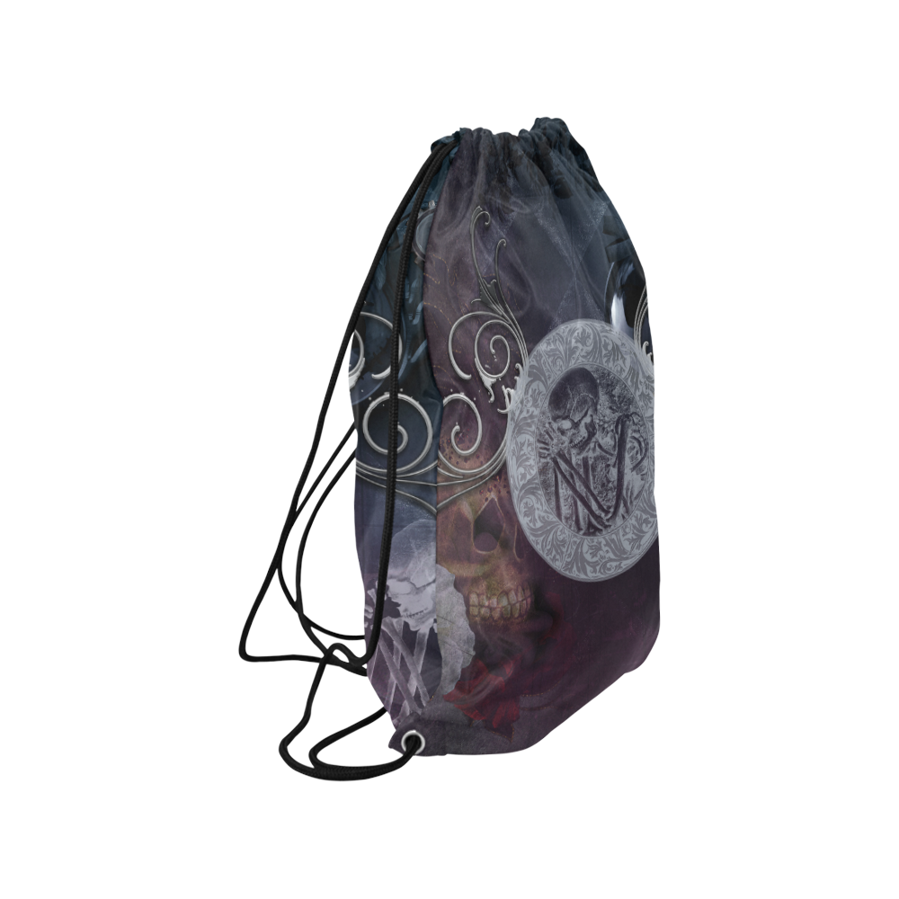 Amazing skeleton Medium Drawstring Bag Model 1604 (Twin Sides) 13.8"(W) * 18.1"(H)