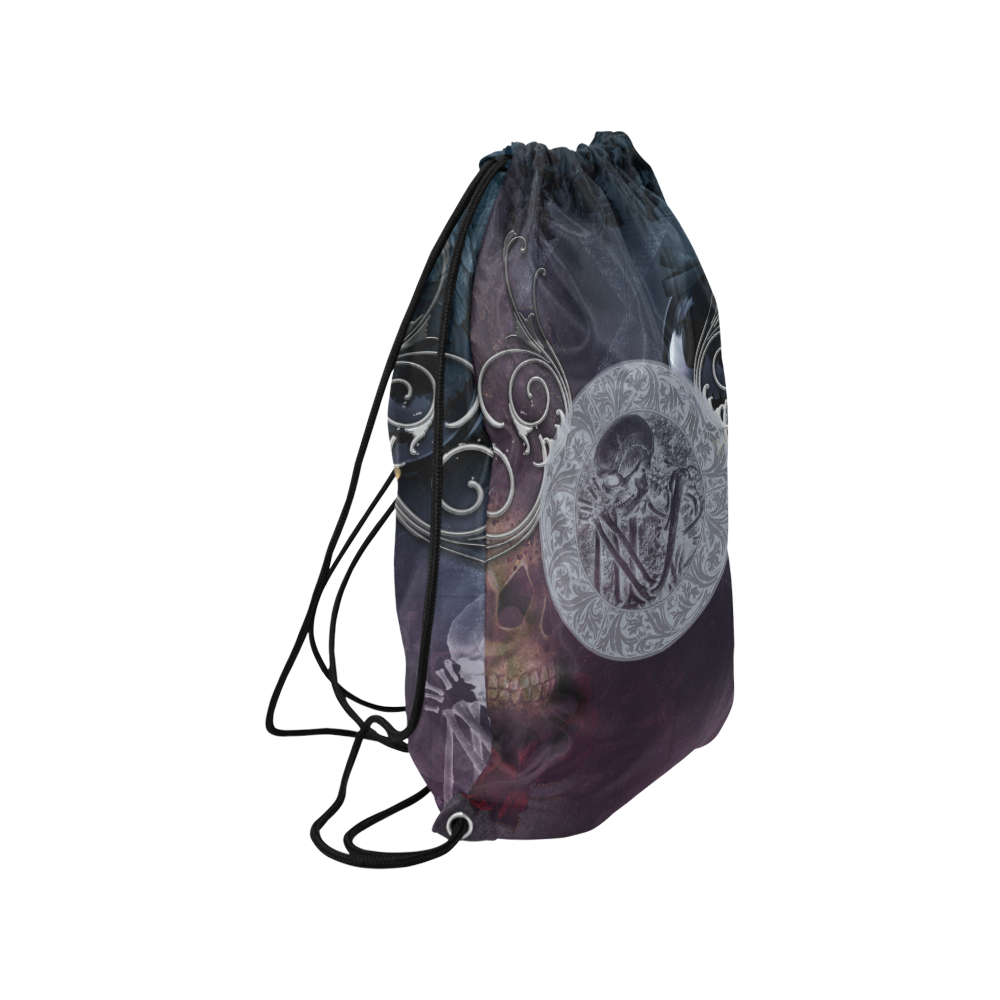 Amazing skeleton Small Drawstring Bag Model 1604 (Twin Sides) 11"(W) * 17.7"(H)