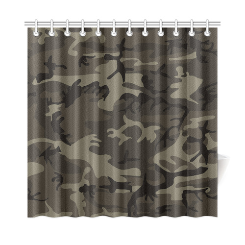 Camo Grey Shower Curtain 72"x72"