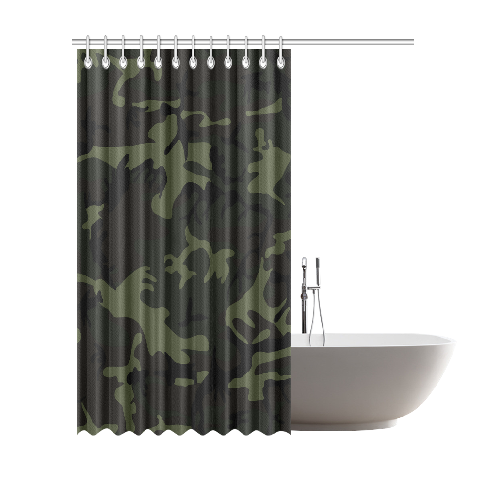 Camo Green Shower Curtain 72"x84"
