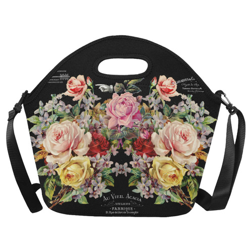 Nuit Des Roses Neoprene Lunch Bag/Large (Model 1669)