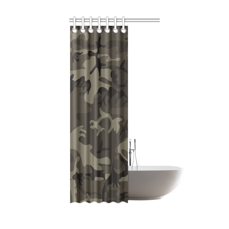 Camo Grey Shower Curtain 36"x72"