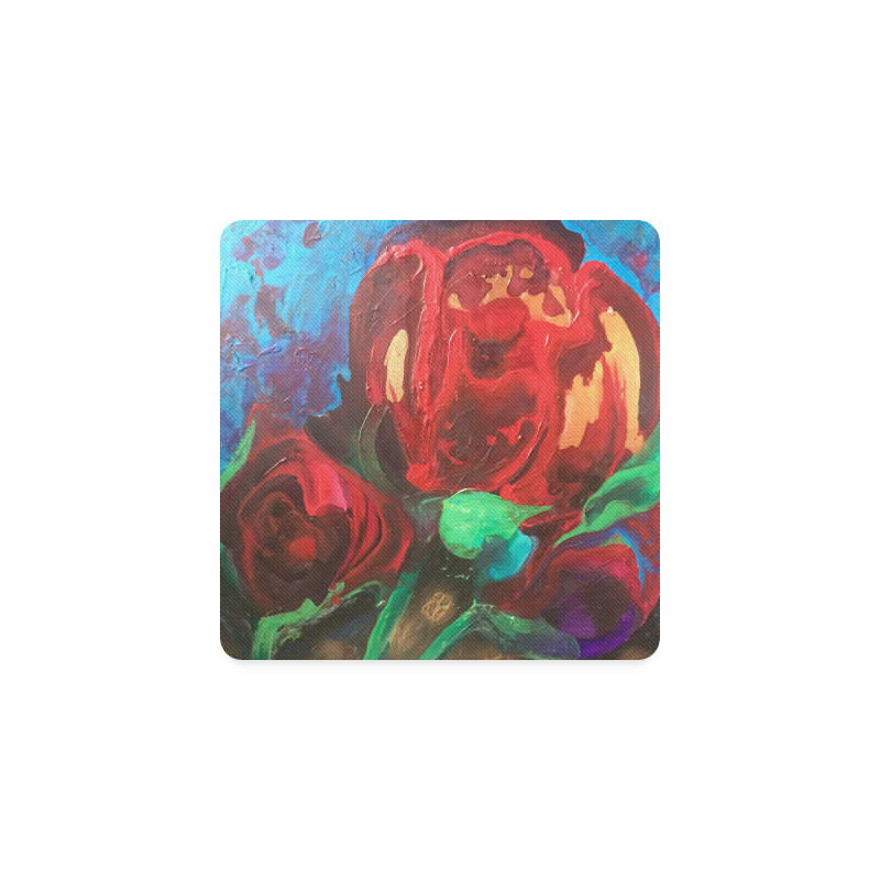 The Tulips Came Early Square Coaster