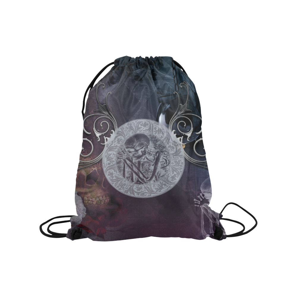 Amazing skeleton Medium Drawstring Bag Model 1604 (Twin Sides) 13.8"(W) * 18.1"(H)