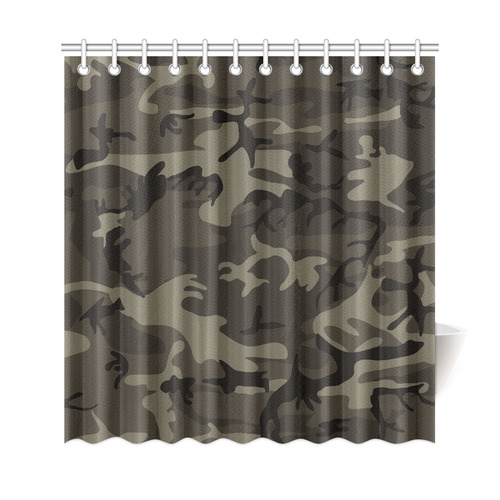 Camo Grey Shower Curtain 69"x72"