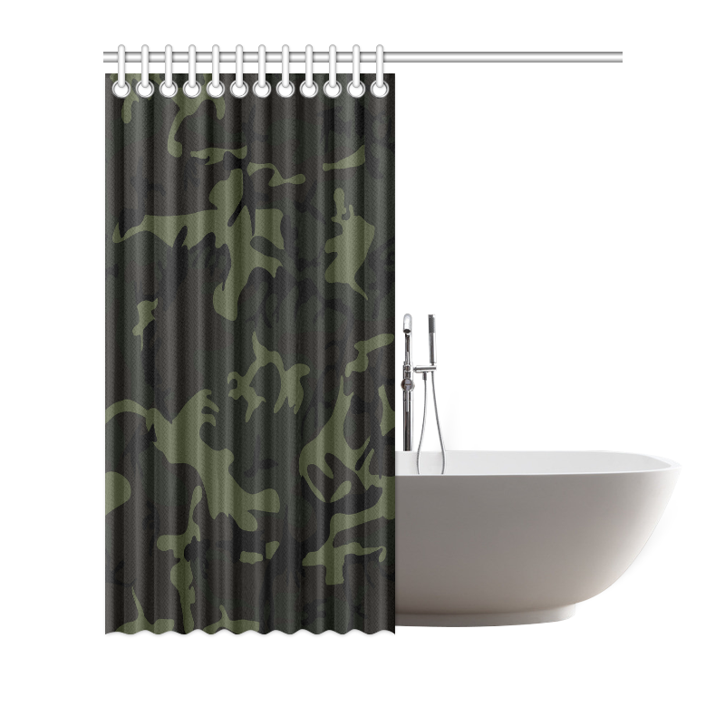 Camo Green Shower Curtain 72"x72"