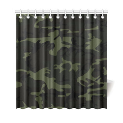 Camo Green Shower Curtain 69"x72"