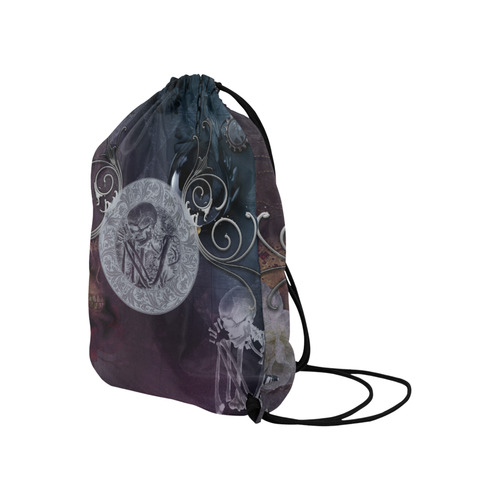 Amazing skeleton Large Drawstring Bag Model 1604 (Twin Sides)  16.5"(W) * 19.3"(H)