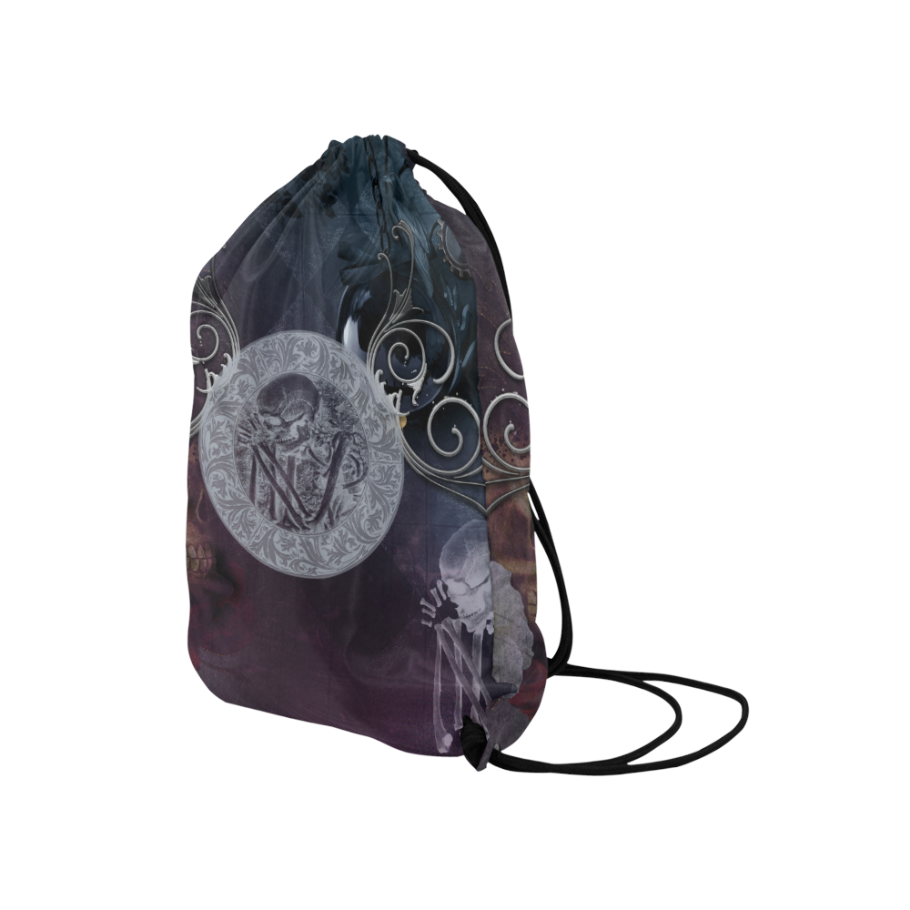 Amazing skeleton Medium Drawstring Bag Model 1604 (Twin Sides) 13.8"(W) * 18.1"(H)