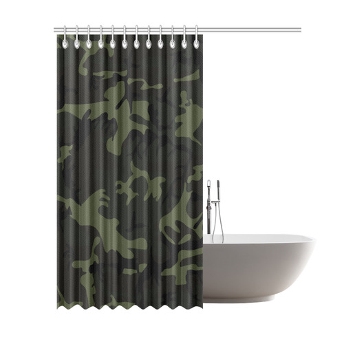 Camo Green Shower Curtain 69"x84"