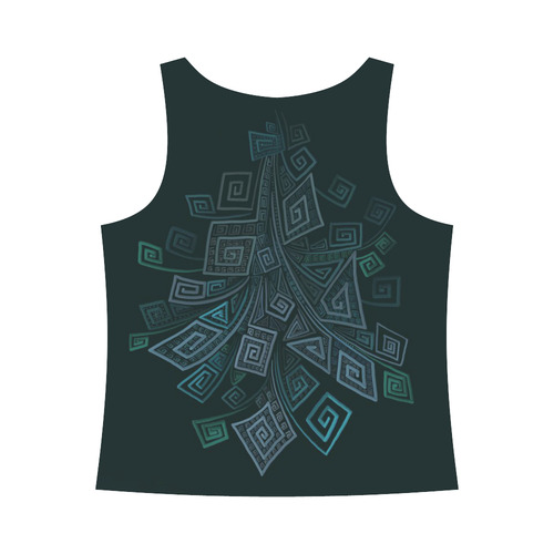 3D Psychedelic Abstract Square Explosion All Over Print Tank Top for Women (Model T43)
